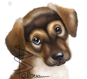 portrait of nice little puppy