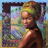 Oil painting on canvas «Gold of Africa No. 1»