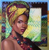 Oil painting on canvas «Gold of Africa № 4»