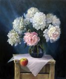 Peonies and apple.