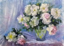 Floral impasto painting